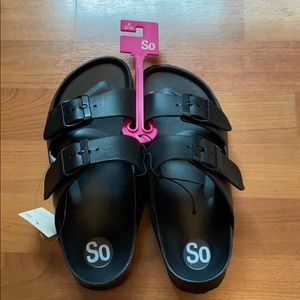 SO two strap sandals NWT